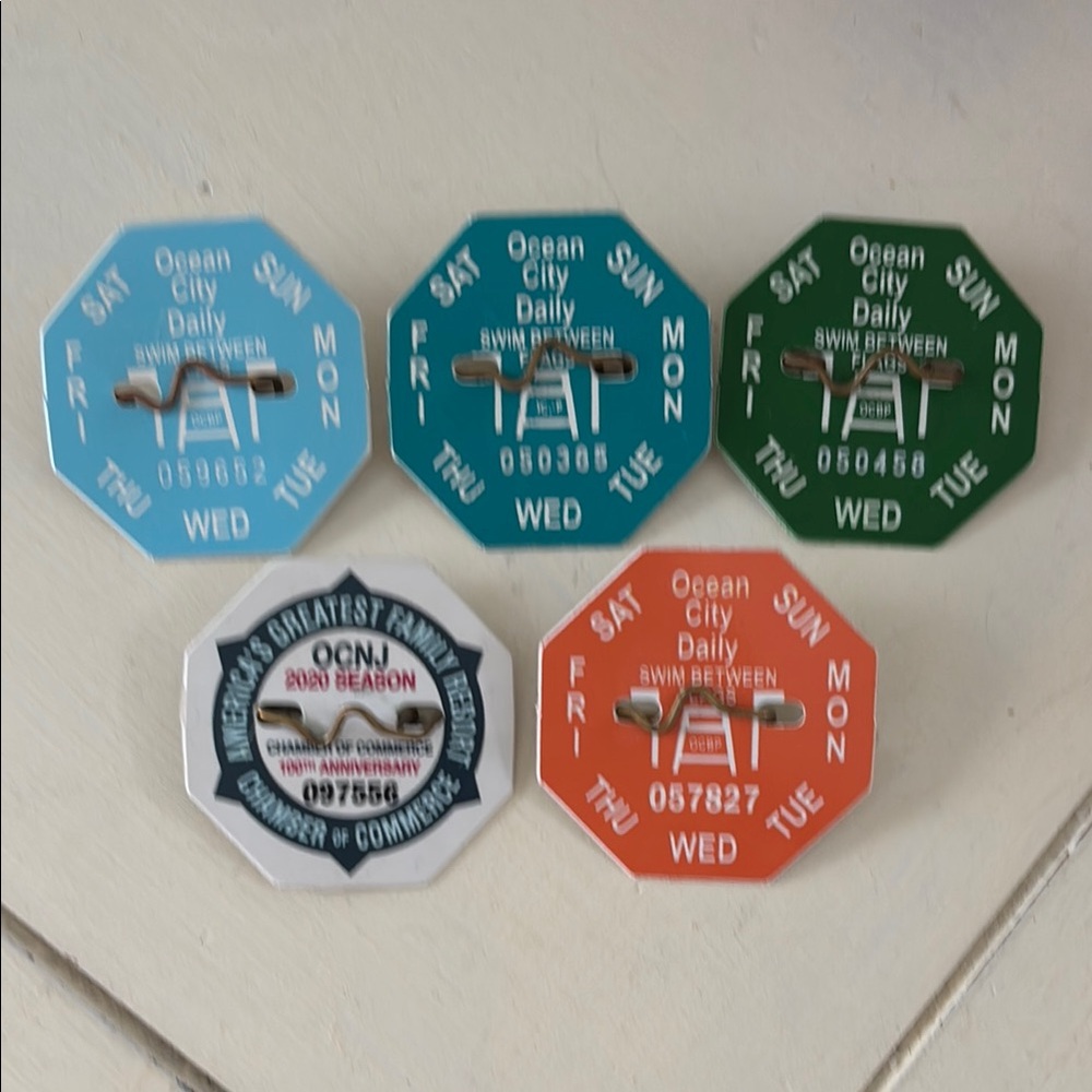 Ocean City, NJ Beach Tags Collection